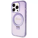 Guess MagSafe dėklas su žiedu iPhone 13/13 Pro &ndash; violetinis