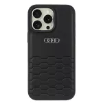 Audi Synthetic Leather dėklas iPhone 16 Pro Max &ndash; juodas
