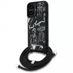 Karl Lagerfeld dėklas su dirželiu iPhone 16 &ndash; juodas