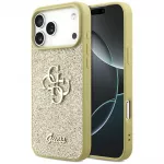 Guess blizgus dėklas iPhone 17 Pro Max &ndash; auksinis