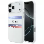 BMW M silikoninis MagSafe dėklas iPhone 17 Pro Max &ndash; baltas