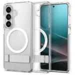 Spigen Ultra Hybrid S Mag MagSafe Dėklas, skirtas Samsung Galaxy S26+ &ndash; skaidrus ir baltas