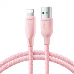 Joyroom laidas Multi-Color Series S-A34 USB-A / Lightning 3A 1m rožinis