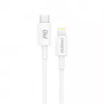 Dudao L6X USB-C - Lightning PD 20W 1m laidas - baltas