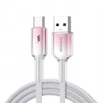 Joyroom S-A42 Crystal-Clear Series 3A USB-A - USB-C laidas 1.2m - baltas