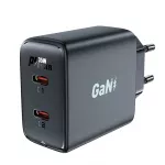 Acefast Greitas GaN įkroviklis A49, 35W PD 2x USB C, juodas