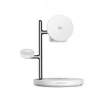 Joyroom stalinis įkroviklis JR-W23 4-in-1 Qi2 su integruota indukcine naktine lempute, baltas