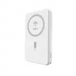 Dudao K14S Magnetinis Power Bank 20W 5000mAh 1x USB-A 1x USB-C &ndash; Baltas