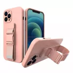 Silikoninis dėklas su dirželiu Galaxy S22+ &ndash; rožinis