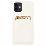 Silikoninis dėklas su kortelės ki&scaron;ene Samsung Galaxy A73 &ndash; baltas