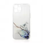 Skaidrus marmurinis dėklas iPhone 12 Pro &ndash; mėlynas