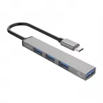 Orico AH-13 USB-C Hub Doko Stotele 1x USB-A 3.0 + 3x USB-A 2.0 - Pilka