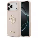 Guess Silicone Big 4G Script dėklas iPhone 17 Pro Max - Rožinė