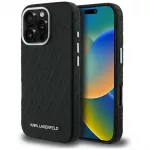 Karl Lagerfeld FW Stamped Karl MagSafe dėklas iPhone 16 Pro Max - Juodas