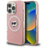 Karl Lagerfeld IML Choupette Head Logo MagSafe dėklas iPhone 16 Pro - Rožinis