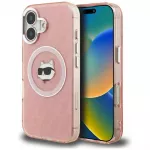 Karl Lagerfeld IML Choupette Head Logo MagSafe iPhone 16 dėklas - Rožinis