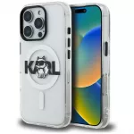 Karl Lagerfeld IML Choupette Sketch Logo MagSafe dėklas skirtas iPhone 16 Pro - Skaidrus