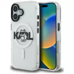 Karl Lagerfeld IML Choupette Sketch Logo MagSafe iPhone 16 dėklas - Skaidrus