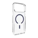Puro Lite Mag TPU+PC Dėklas su MagSafe palaikymu iPhone 17 Pro - Skaidrus su mėlynu žiedu
