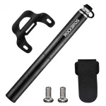 Rockbros JG-PB-004 lengva dviračio pompa su slėgio matuokliu - juoda