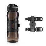 Rockbros S550H-1 700 ml &scaron;iluminis butelis su magnetiniu laikikiu ir tvirtinimo juostele - juodas