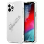 Guess Vintage Script dėklas iPhone 12/12 Pro &ndash; skaidrus
