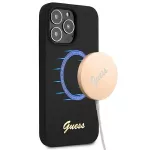 Guess MagSafe silikoninis dėklas iPhone 13/13 Pro &ndash; juodas