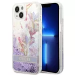 Guess dėklas iPhone 14 Plus &ndash; violetinis, blizgučiai