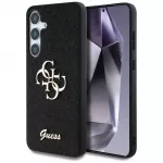 Guess Fixed Glitter Big 4G Metal Logo dėklas Samsung Galaxy S25+ &ndash; juodas