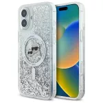Karl Lagerfeld MagSafe dėklas iPhone 16 Plus &ndash; skaidrus, blizgus