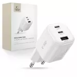 Tech-Protect NCA100W-GaN 3-prievadų PD 3.2 100W / QC3.0 sieninis įkroviklis - Baltas