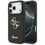 Guess Fixed Glitter Big 4G dėklas iPhone 17 Pro / 18 Pro - Juodas