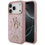Guess Fixed Glitter Big 4G dėklas iPhone 17 Pro / 18 Pro - Rožinis