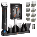 MAXGROOM JK-666 6-in-1 kirpimo ma&scaron;inėlė barzdai, plaukams, kūnui, nosiai ir ausims IPX6 &ndash; juoda
