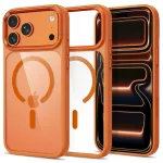 Tech-Protect Magmat Magsafe CC dėklas skirtas iPhone 17 Pro Max / 18 Pro Max - oranžinis-skaidri
