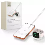 Tech-Protect A55 2in1 MagSafe 25W Qi2.2 Belaidis Krauntuvas + USB-C / USB-C Kabelis 100cm - Balta