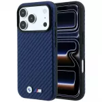 BMW M Carbon Metal Logo MagSafe dėklas iPhone 17 Pro / 18 Pro - tamsiai mėlynas