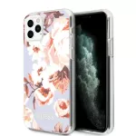 Guess dėklas iPhone 11 Pro Max &ndash; alyvinis, gėlių motyvas