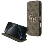 Guess Book 4G Metal Logo dėklas iPhone 18 Pro Max / 17 Pro Max - Ruda