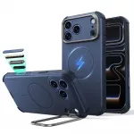 ESR Cyber Tough Kickstand MagSafe dėklas Apple iPhone 18 Pro / 17 Pro - Tamsiai mėlynas