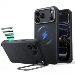 ESR Cyber Tough Kickstand MagSafe dėklas Apple iPhone 18 Pro Max / 17 Pro Max - Juodas