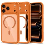 Tech-Protect MagPeak MagSafe CC dėklas iPhone 18 Pro / 17 Pro - Skaidrus oranžinis