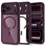 Tech-Protect MagPeak MagSafe CC dėklas iPhone 18 Pro / 17 Pro - Skaidri Burgundija