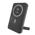 Magnetinis powerbank Dudao K14S+ 10000mAh 22.5W USB-A + USB-C suderintas su MagSafe su stovu - juodas