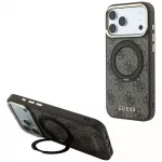 Guess Ring Stand 360 4G Classic Logo MagSafe dėklas iPhone 18 Pro / 17 Pro - Rudai