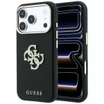 Guess Smooth & Big Strass Logo dėklas iPhone 18 Pro / 17 Pro - Juoda