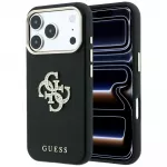 Guess Smooth & Big Strass Logo dėklas iPhone 18 Pro Max / 17 Pro Max - Juoda