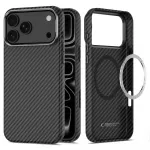 Tech-Protect Ion Carbon MagSafe dėklas iPhone 18 Pro Max / 17 Pro Max - juoda ir sidabrinė