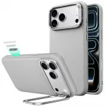 Dėklas ESR Leather Kickstand MagSafe iPhone 17 Pro Max / 18 Pro Max, pilkas