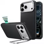 Dėklas ESR Leather Kickstand MagSafe iPhone 17 Pro / 18 Pro, juodas